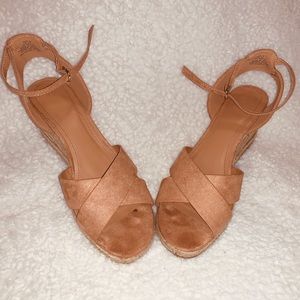 H&M Flat Platform Tan Shoes